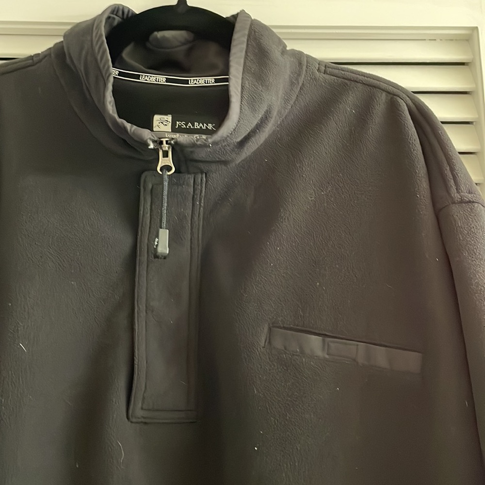 Jos. A. Bank David Leadbetter Golf Fleece Jacket Men’s XL Black